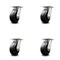 Service Caster 5 Inch Kingpinless Rubber on Steel Wheel Swivel Top Plate Caster SCC, 4PK SCC-KP30S520-RSR-4 - alternate 3